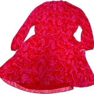 Scoop dress. Red and pink. XL  new  no tags.